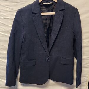 NWOT, H&M Dark Blue Linen/cotton Boy's Blazer 8/9 year